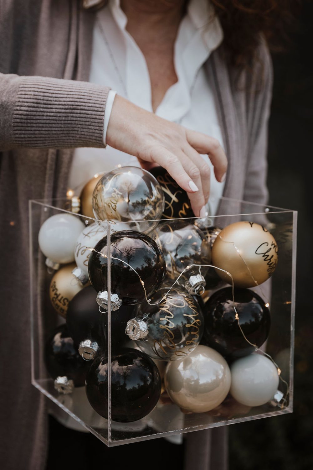 Calligrafia palline di natale